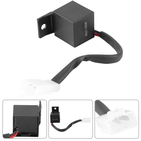 2-benet motorcykel LED blinkrelæ blinklys pære hyper flash fix LF1 S PIN