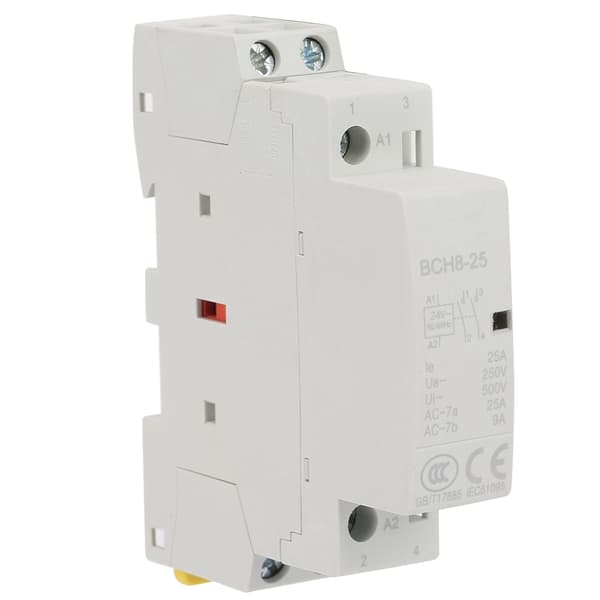 2P 25A 24V AC Kontaktor 1NO 1NC 50 60Hz DIN-skena Hushåll Hög Kvalitet