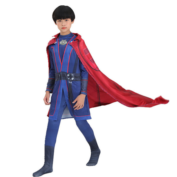 Doctor Strange Halloween-filmkostyme for barn + kappe 130