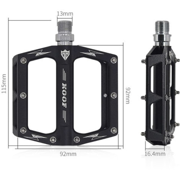 Cykelpedaler, universelle MTB-pedaler Holdbare skridsikre bred platform mountainbikepedaler til mountainbike foldevej