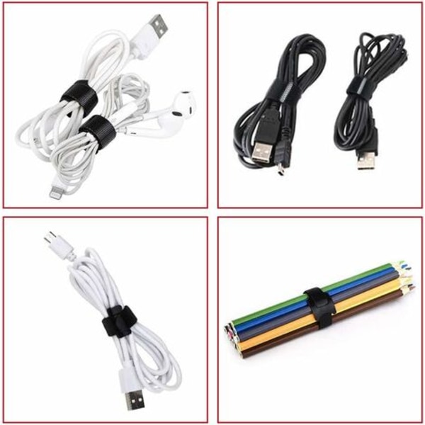50 styks kabelbindere, kabelbinder, genanvendelig kabelbinderbånd, skåret i længden, let klip til ledninger og kabelstyring, 12 mm*1