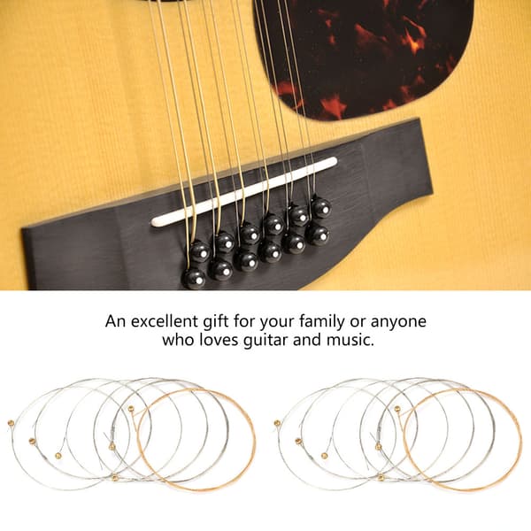 12 st Premium Folk Gitarrsträngar Ersättning Musikinstrumentdelar