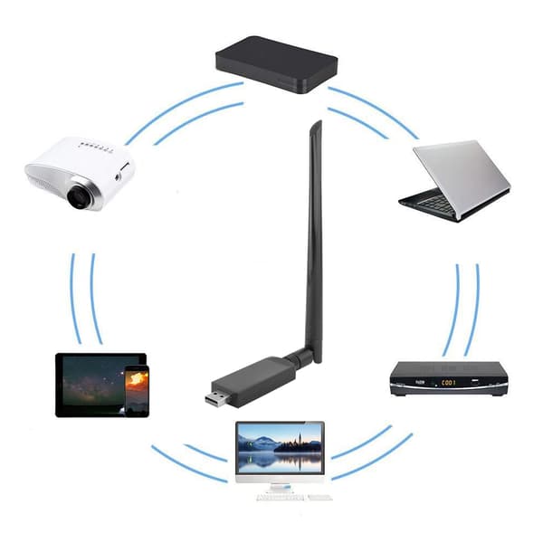 RTL8821AU Dual Band 600Mbps USB WiFi-adapter med Bluetooth-kompatibel