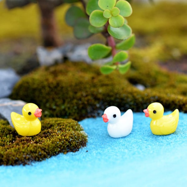3 X 20 st Mini Duck Tecknad Design Tiny Ducks Miniatyr Figurer Ornament för skrivbordet