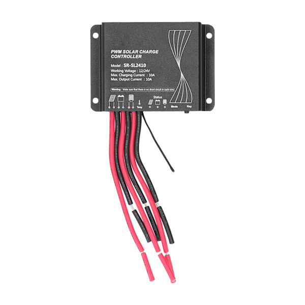 PWM Solcelleladeregulator 10A Vanntett Solcellepanel Regulator for RV Tilbehør