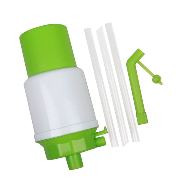 Manuell Handpress Dricksvattenpump Dispenser Plastfontän Grön Vit