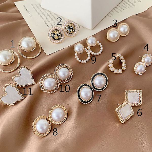 Ørering Pearl Geometry Stud piger&#39; Modesmykker Ac3576 A60