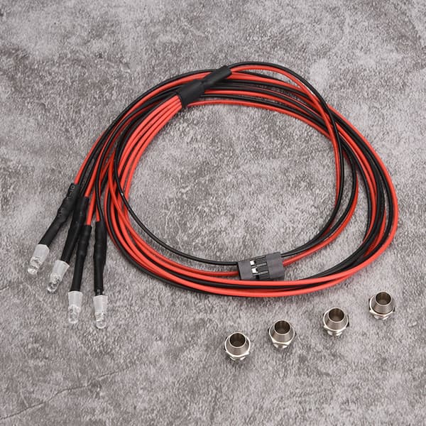 4 stk. LED-frontlykter for RC Drift Bilmodell Tilbehør