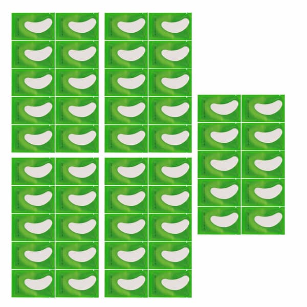 50 par podede øyenvippeforlengelse Hydrogel Under Eye Gel Pad Patch Mask Sticker Tape Grønn