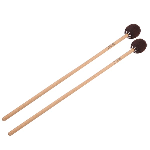 2 stk. ahorn marimba køller uld snoet percussion instrument tilbehør brun kugle