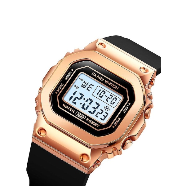 Herrmode utomhussport multifunktionslarm 5 bar vattentät digital watch 1796
