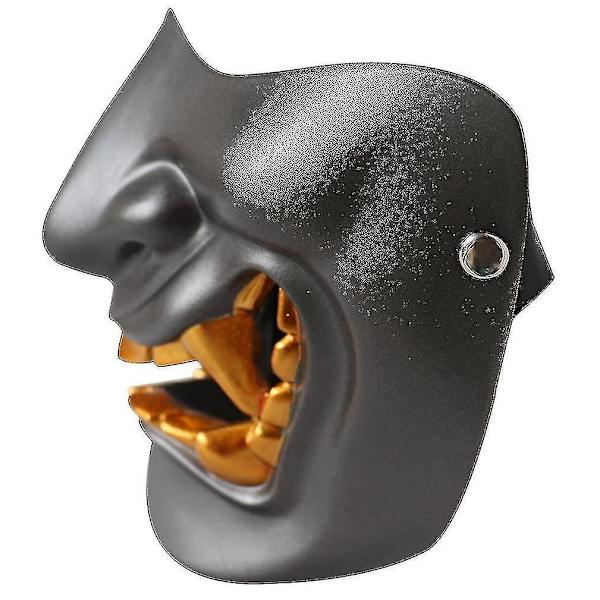 Halloween Prajna Masque Demi Visage Adulte Grimase Devil Resin Horror Tactical Mask