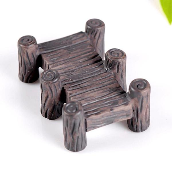 5 stk Mini Bridge Miniatyr Landskap Fairy Statue Figur Modell Håndverk Hage Dekor