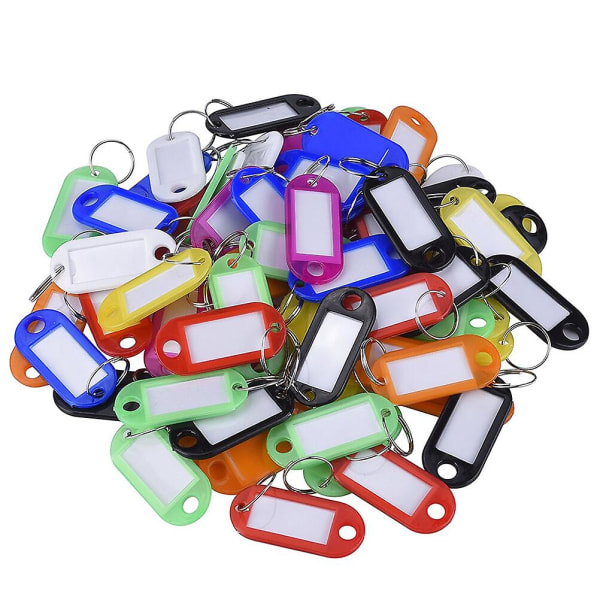 Nyckeletiketter Flera färger Olika färger ID-etiketter med nyckelring delad ring (blandad färg)