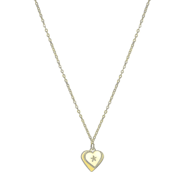 Dammode Rose Love Heart Diamanthänge Halsband Mors Dag Present Smycken