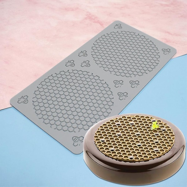 Honeycomb-formet silikonform Honeycomb-sjokoladeformer Dekorasjonsnettinnsats (mcm-277)