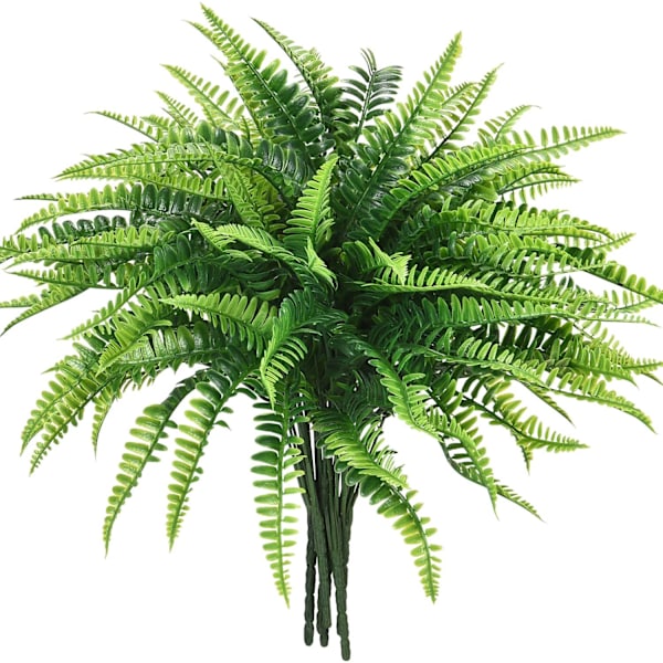 Pak kunstige falske Boston-bregnebuske Naturlige bregnebuske UV-resistente grønne planter