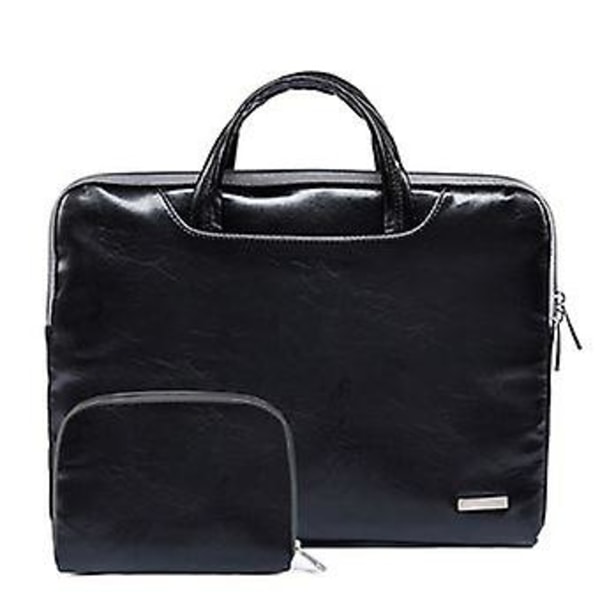 Laptopväska Läder 15.6&#39;&#39;| Svart | 390 X 275 X 30 Mm