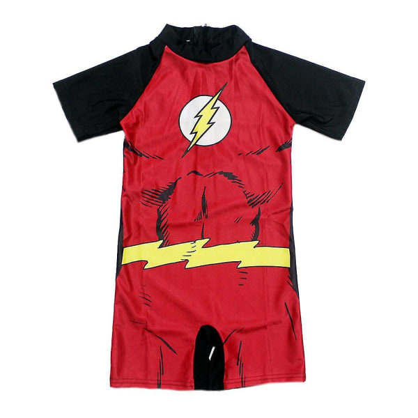 børn Drenge 3d Badedragt The Avengers Superhelte Helt Jumpsuit Badetøj The Flash 6-8 Years