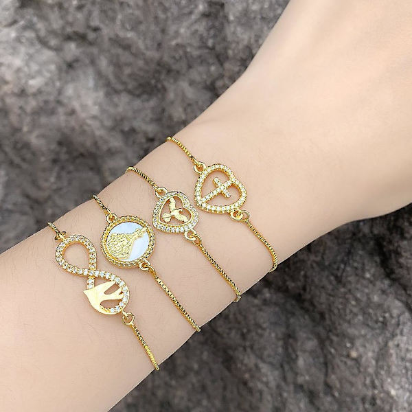 Armband Vintage Zircon Justerbara Modesmycken Ac10166 D