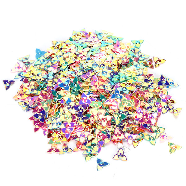 Konfetti Blomformade Glitter Paljetter Fest Bröllopsdekorationstillbehör 1,5 cm Triangulära Blommor