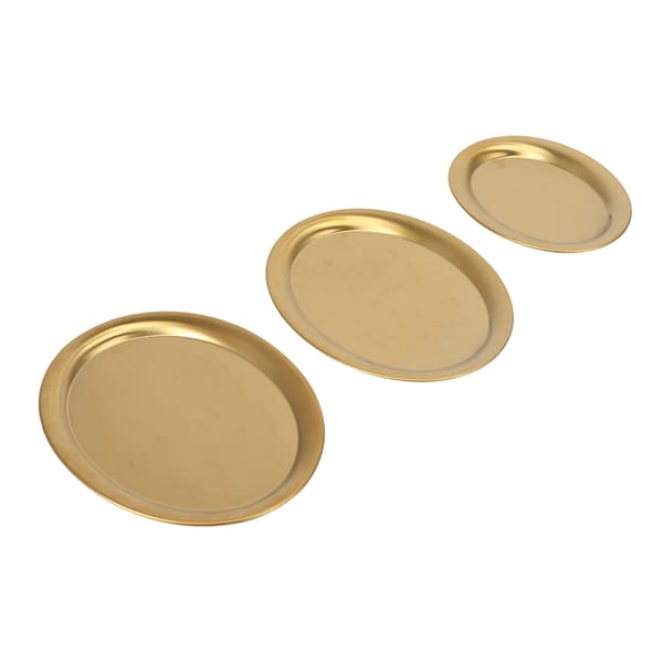 Rustfrit stål spejlpoleret dessertbakke guld snack smykke displayplade