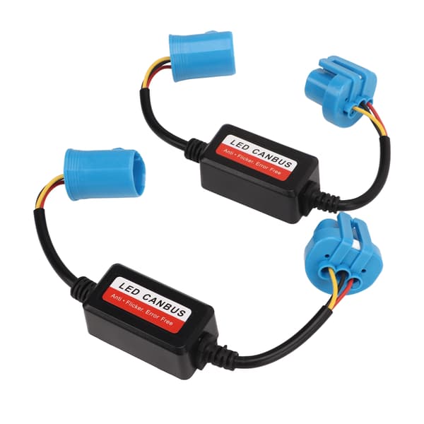 2 stk. 9007 HB5 Headlight Decoder 12V DC Anti Flicker Resistor Canceller for LED-frontlykt eller tåkelys