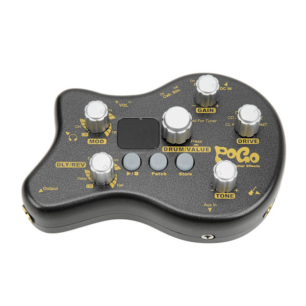 Gitarr Multi Effekt Processor Pedal med POGO Delay Reverb Distortion EU-kontakt 100 240V