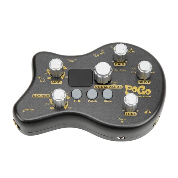 Guitar Multi Effects Processor Pedal med POGO Delay Reverb Distortion EU Stik 100 240V