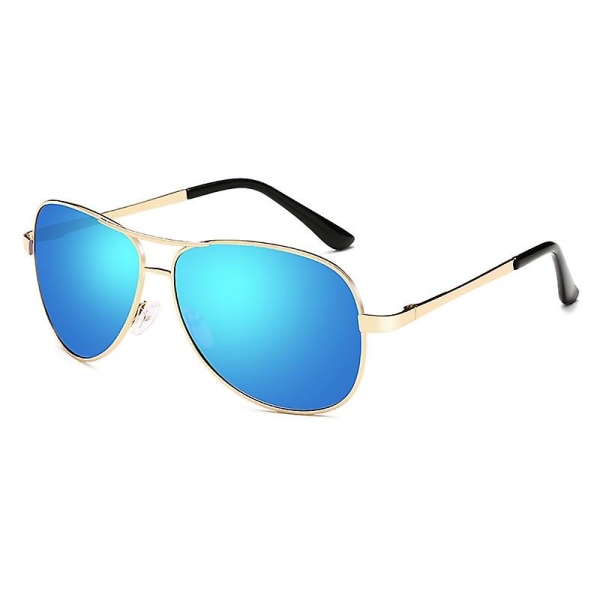 Polariserede solbriller (c5 Gold Frame Ice Blue Piece)