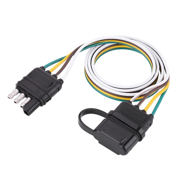 6V til 24V 4-benet fladt trailerstik stik ledningsnet adapter campingvogn trækstang bugsering