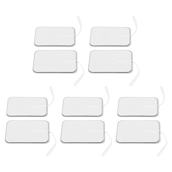 10 stk. selvklebende elektrode pads erstatning for TENS maskin 2mm 0.08in rektangulær patch