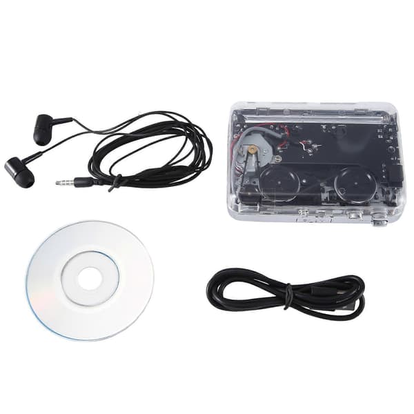 Kassettspiller Bærbar USB-opptak Kassett til MP3-lydmusikk-konverterer USB Walkman for bærbar PC og personlige datamaskiner Silver