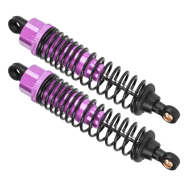 2 stk. 1/10 Metal Støddæmper Tilbehør til HSP RC Bilmodel Lilla 85MM