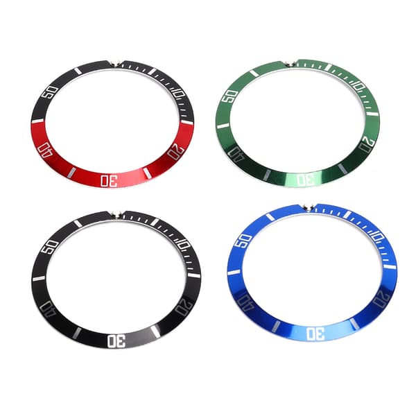 4 stk. Aluminium Klokke Bezel Ring Erstatning Armbåndsur Urskive Tilbehør