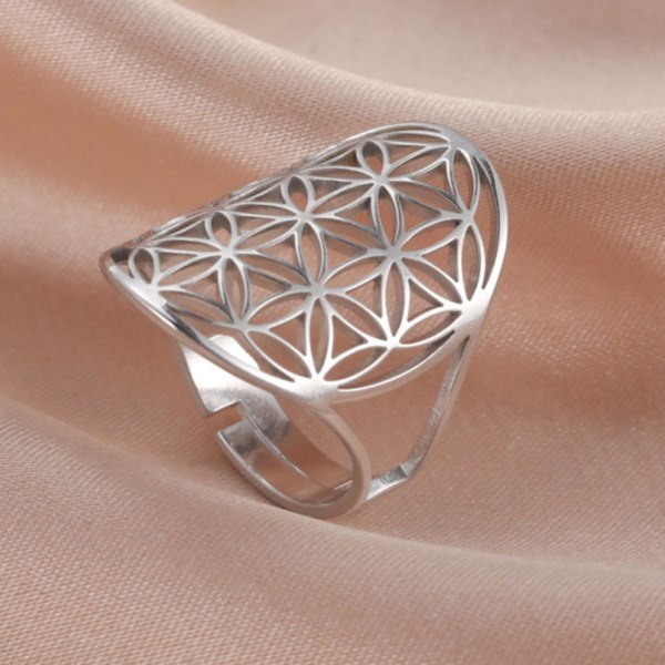 Utsökt trendig ring ihålig slitstark enkel vintage unisex -ring dagligt slitage Rose Gold