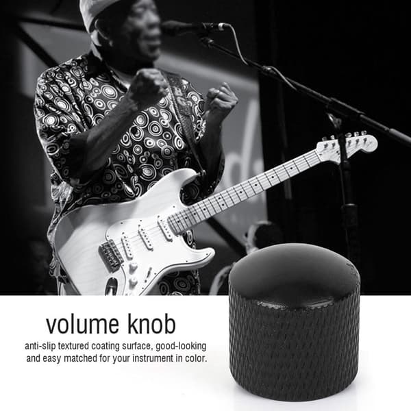 4 stk. Holdbare Dome Knob Volume Tone Kontrol Reservedele til Elektrisk Guitar Bas Sort
