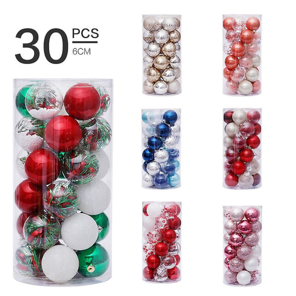 Christmas Ornament 6cm/30st Clear Ball Christmas Ball Set