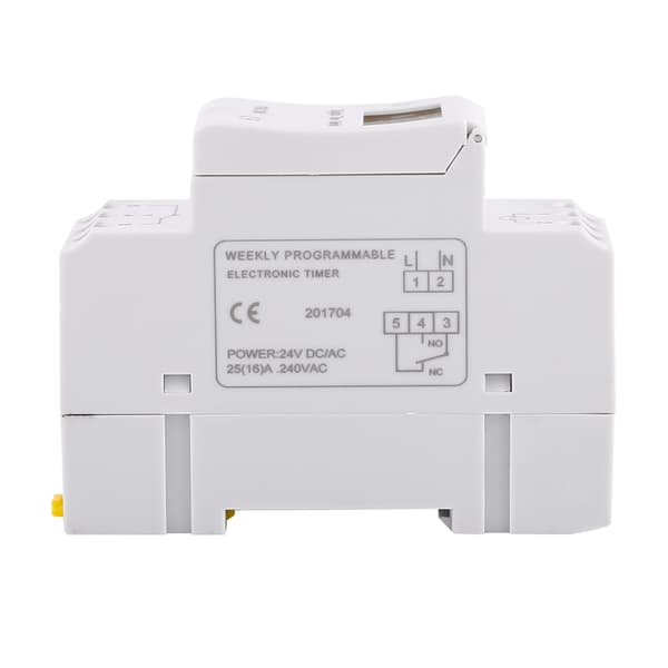 LCD-display Veckovis Programmerbar Elektronisk Relä Tidbrytare 16 På 8 Av Timer AC DC 24V