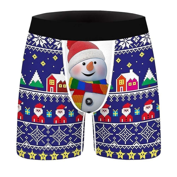 Christmas Boxers Shorts Truser Herre Trunks Undertøy E 2XL