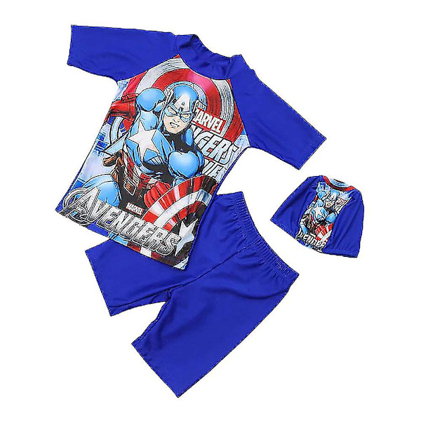 Barn Pojkar Badkläder Superhjälte Simoutfit Kläder Captain America