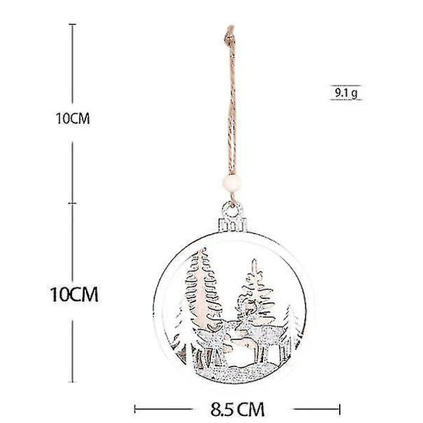 3-pack DIY trä juldekorationer B