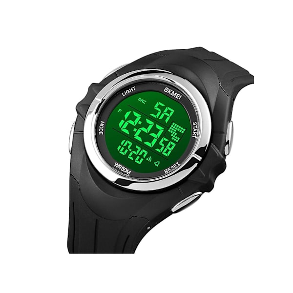 Herre Japan Digital Movement Militær Vandtæt Led Light Armbåndsur 0971siwt