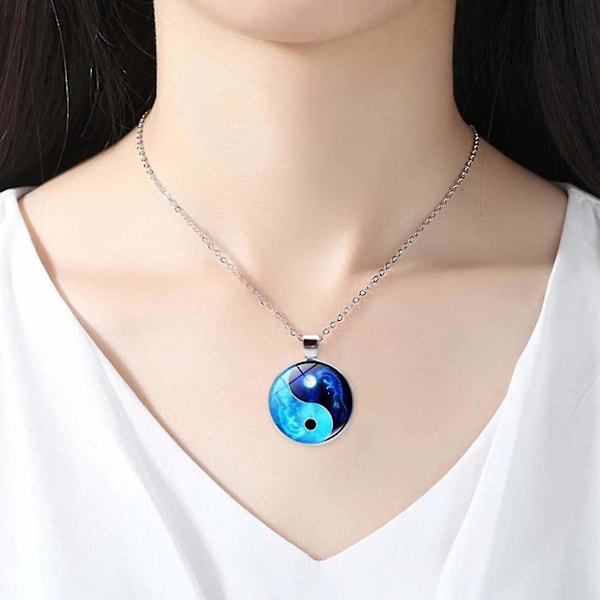 Yin Yang Kaulakoru Sininen Tai Chi Riipus Kaulakoru Ystävyys Tai Chi Kaulaketju
