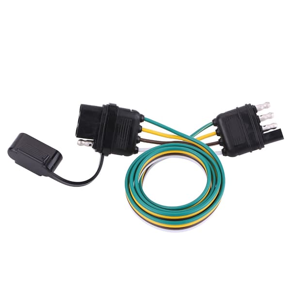 6V til 24V 4-benet fladt trailerstik stik ledningsnet adapter campingvogn trækstang bugsering