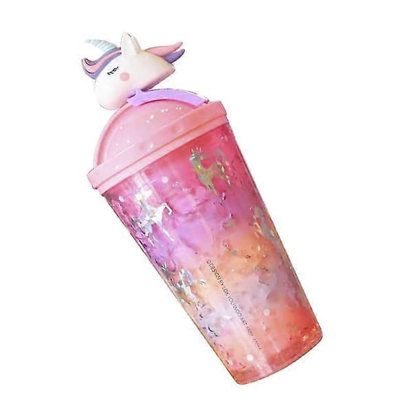1 st Sippy Cup Enhörning Sugrörsmugg Vattendricksmugg Gradient Ismugg