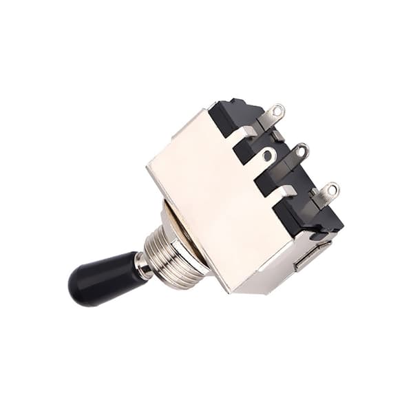 1 st Innesluten 3-vägs Toggle Switch Svart Spets Ersättning för LP Style Elgitarr