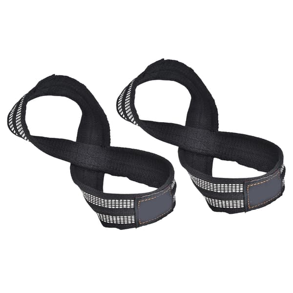 Figur 8 vektløftestropper Deadlift håndleddsstropper for pull-ups styrkeløft kroppsbygging størrelse M