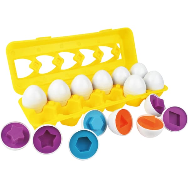 Fargeform Matchende Egg Pedagogiske Puslespill Leker for Småbarn