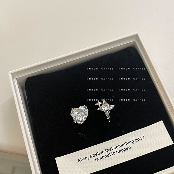 Øreringe 925 Sølvsmykker Heart Stud Fashion Jewelry Ac8000